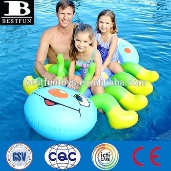 vinyl pool float foam floats custom heavy duty inflatable caterpillar dual rider durable plastic swimming toys buy