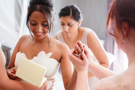 100 Best Barn Wedding Photos a bride reads a letter from the groom
