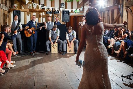 100 Best Barn Wedding Photos the groom and his band sing to the bride