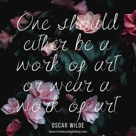 Be a Work of Art – Oscar Wilde