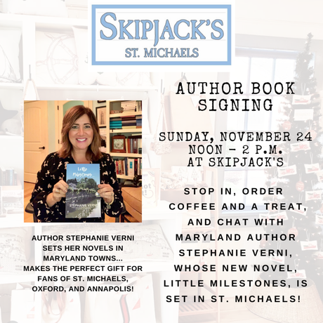 First Book Signing for Little Milestones Scheduled for Skipjack’s in St. Michaels, Nov 24th
