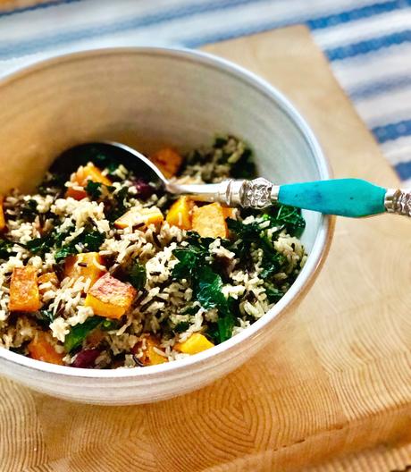 Autumn Wild Rice with Butternut Squash & Kale 2 min read