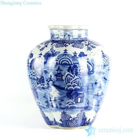 blue pattern china and white bedding exquisite melon ridge design ancient landscape ceramic vase buy