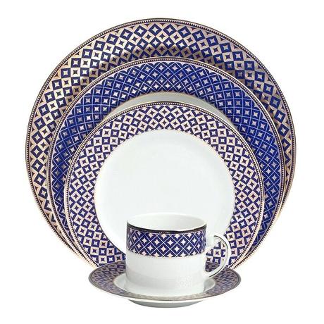blue pattern china name empire 5 piece bone dinnerware set service for 1