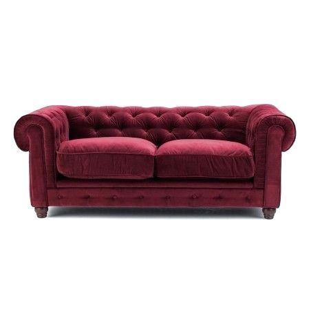 purple chesterfield couch velvet sofa ebay burgundy red two seat vintage