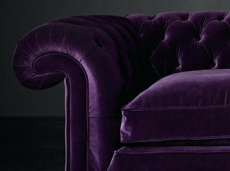 purple chesterfield couch sofa for sale velvet