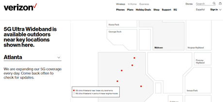 Verizon 5G Coverage Map