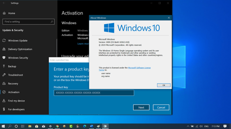 Windows 10 November 2019 Update Generic Product keys (All Editions) Generic product keys for installing Windows 10 Version 1909