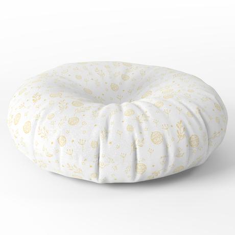 The different Christmas Gift Ideas Seamless Pattern With Christmas Decorations Round Floor Pillow - x 26