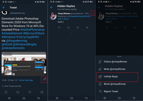 How to Hide Replies to your Tweets on Twitter (Unhide Too) unhide tweets on your tweet in twitter app