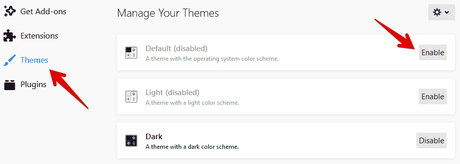 How to Fix Mozilla Firefox Freezing Up Issue enable-default-theme-in-Firfox