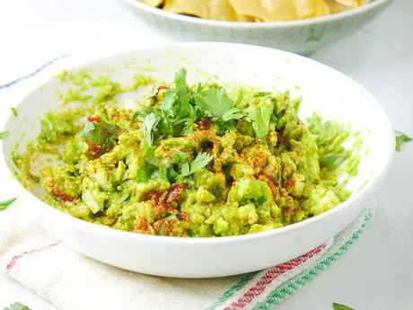 Healthy Guacamole Recipe with Chipotle Peppers