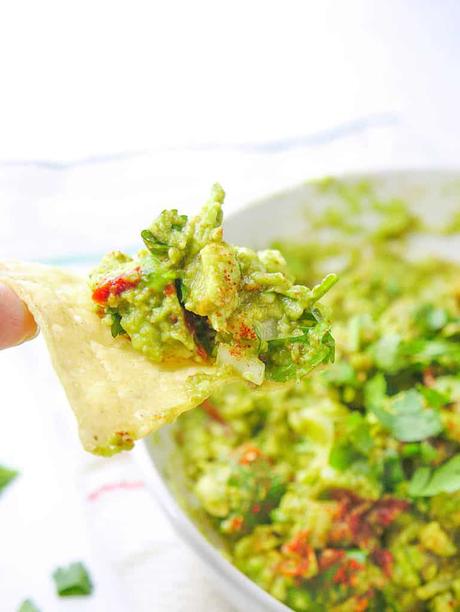 Healthy Guacamole Recipe with Chipotle Peppers