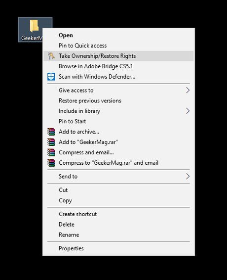 Easiest Way on How to Take Ownership of Files and Folder in Windows 10 take ownership folder windows 10