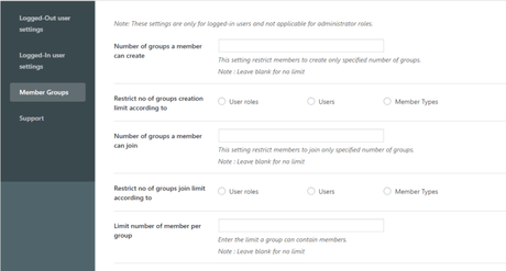 Member Group Settings Member Group Settings