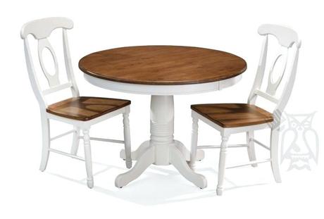 round kitchenette table kitchen chairs with wheels solid in rustic brown and white finish