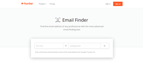 Hunter Find Email Adress