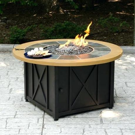 contemporary fire bowl round pit l p with slate and faux