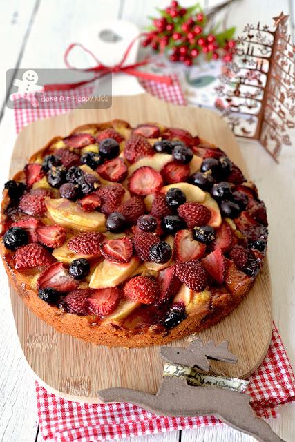 Fruit Pastry Cake - baked with less sugar and still delicious! HIGHLY RECOMMENDED!!!