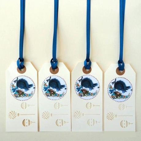 Grey Squirrel-Christmas Tags