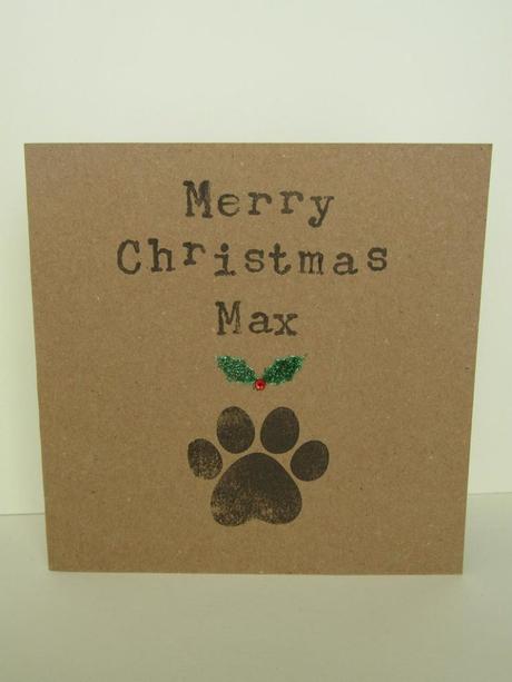 Handmade Dog Christmas Card