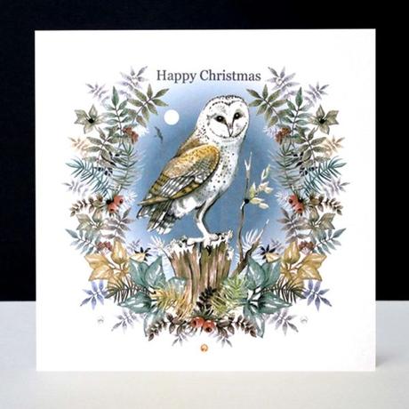 Handmade Owl Christmas Card