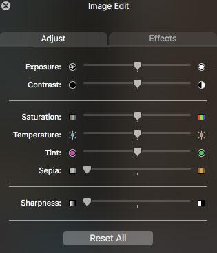 Image Edit Options