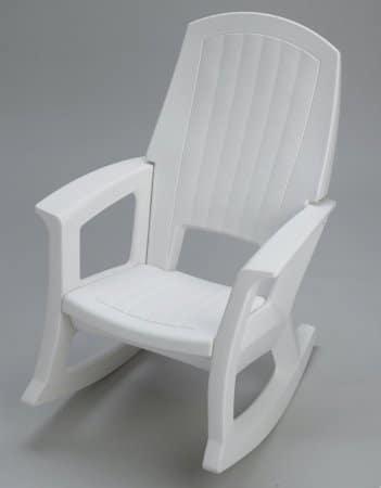 White Outdoor Rocking Chair - 600-Lb. Capacity