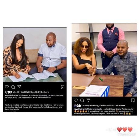 Tacha Bags New Endorsement Deal, Joins Mercy And CeeC As Ambassador For Royal Hair