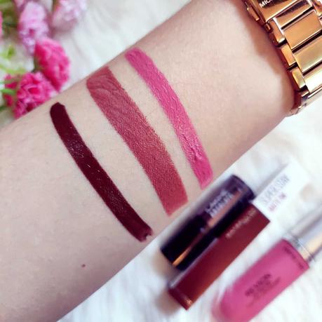 Nykaa pink Friday sale Review revlon devotion, lakme wild brown, maybelline protectore review and swatches