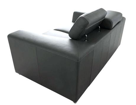 split leather sofa on sides of shop icon dark gray premium with side