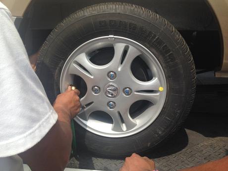 Over-inflated front tires