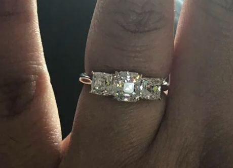 Octavia 3 stone diamond ring