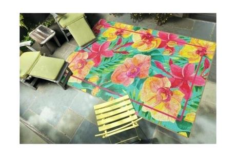 brumlow mills rugs kitchen tropical flowers pink floral area rug