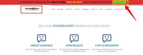 PowerAdSpy Balck Friday Cyber Monday Deal 2019 Upto 50% Off