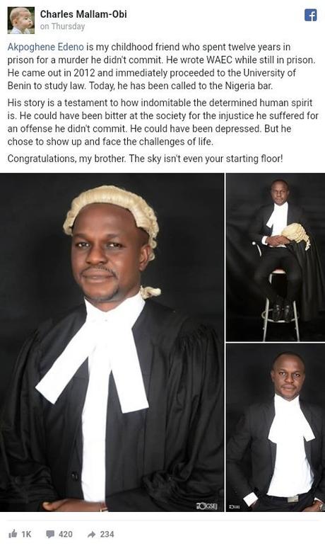 Man Becomes Lawyer After Spending 12 Years In Prison For A Crime He Didn’t Commit