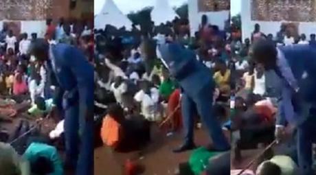Watch Pastor Flog His Church Members For Not Attending Sunday Service [Video]