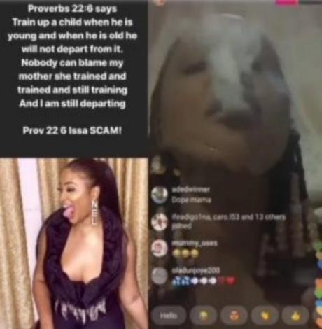 Actress Etinosa Smokes Using Bible Pages, Islamic Man Dares Her To Try It With Quran [Video]