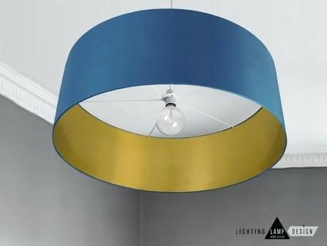 lamp shades modern ceiling mid shade navy blue drum lampshade pendant