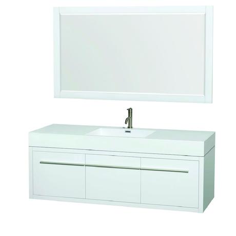 ava single bathroom vanity in glossy white