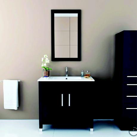 black gemini under mount sink vanity simple modern