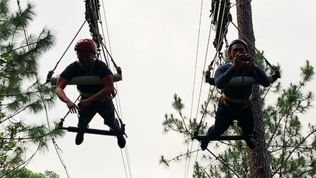 Tree top superman ride