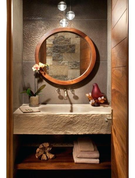 tropical bathroom mirror wall design designer bathrooms in
