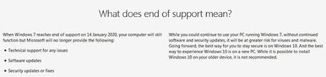 Microsoft will Discontinue Security support for Windows 7 on January 14, 2020.