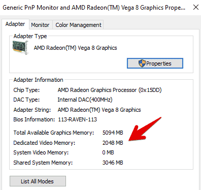 What is VRAM? Video RAM Explained How To Check Video RAM Using Display Adapter