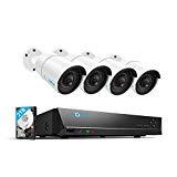 Reolink 4MP 8CH PoE Video Surveillance System, 4pcs Wired Outdoor 1440P PoE IP Cameras, 5MP 4MP Supported 8 Channel NVR Security System with 2TB HDD for 24/7 Recording RLK8-410B4