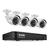 ZOSI Home Security Camera System Outdoor Indoor,1080p Lite CCTV DVR 8 Channel(No Hard Drive) and (4) 720P(1280TVL) Day Night Vision Weatherproof Surveillance Bullet Cameras