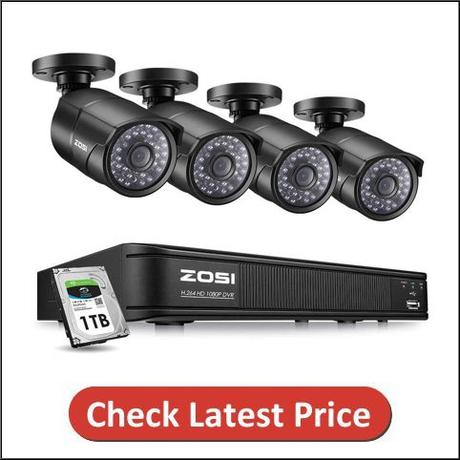 ZOSI 1080p PoE Home Security Camera System