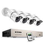 ZOSI 1080P Home Security Camera System, 8CH FULL TRUE 1080P HD-TVI Video CCTV DVR and 4X 1080P HD Outdoor Indoor Weatherproof Security Cameras with 100ft Night Vision, 1TB Hard Drive Included