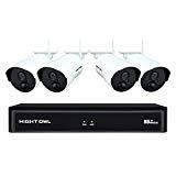 Night Owl Wireless Home Security Camera System with 4 AC Powered 1080p HD Indoor/Outdoor Wireless Digital IP Cameras with Night Vision (Expandable up to a Total of 8 Wireless Devices), 1 TB Hard Drive